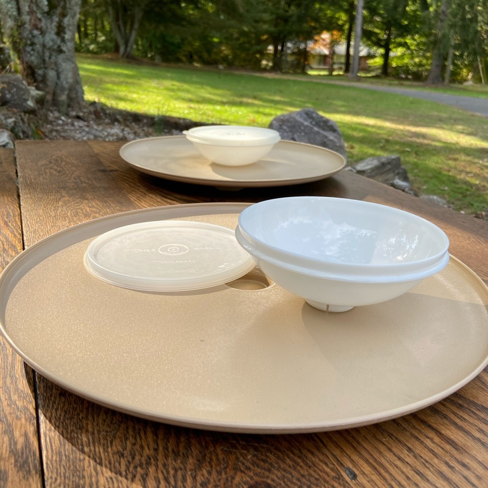 Vintage Tupperware Chip & Dip/ Relish Platter